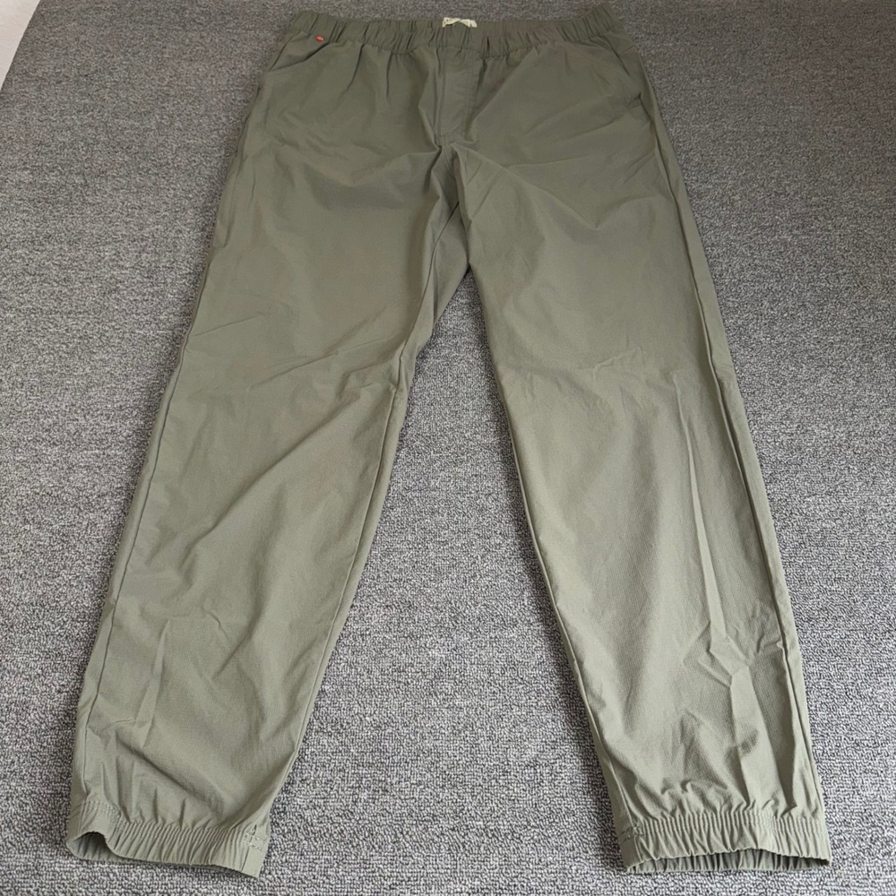 Lake & Trail Mens Olive Green Ripstop Jogger Hiking Pants Size Large Stretch